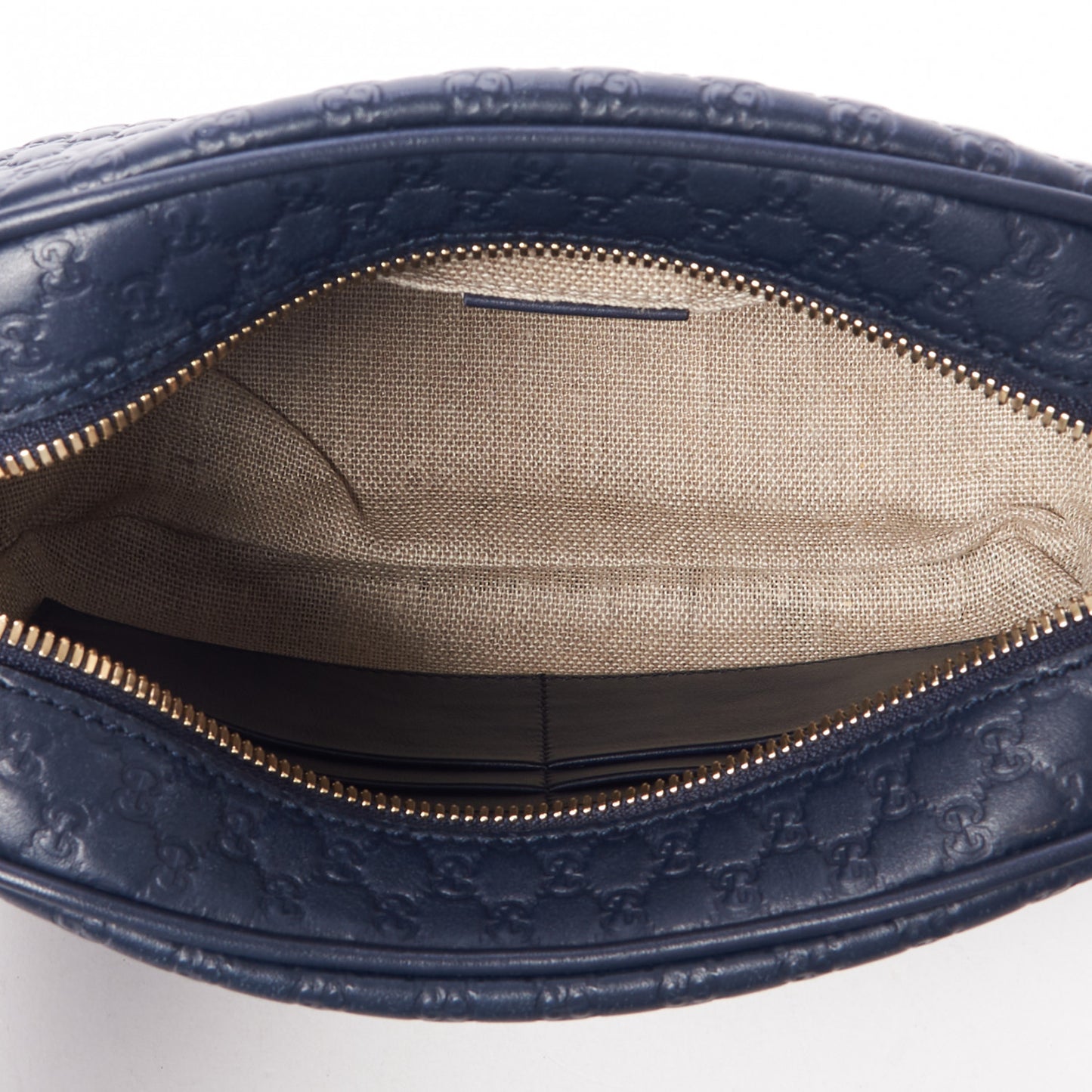 Soft Microguccissima Mini Bree Messenger Bag Blue
