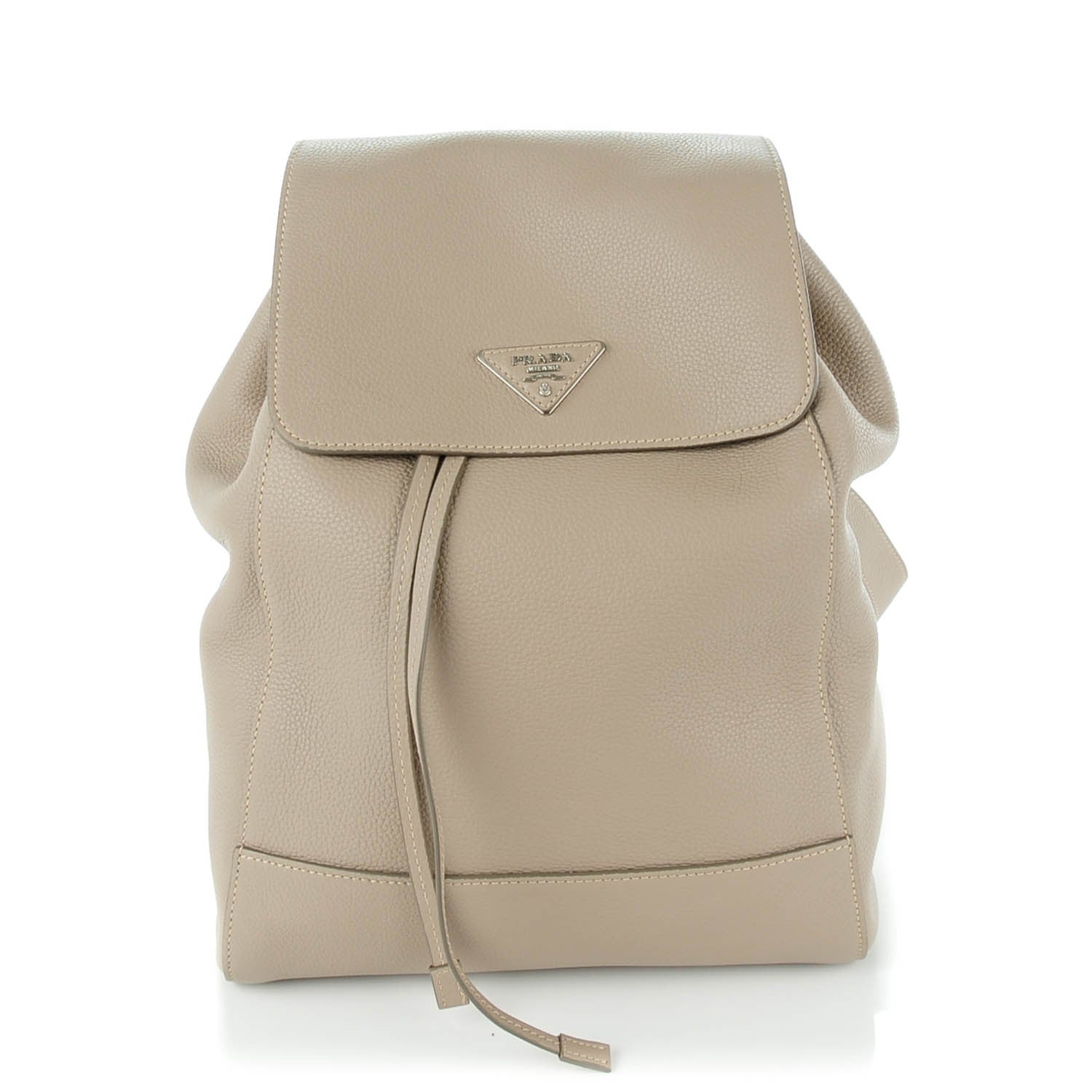 Prada Vitello Daino Cinch Backpack Pomice 1 of 7
