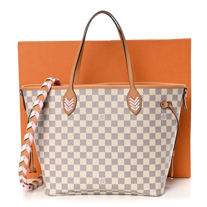 Louis Vuitton Damier Azur Braided Neverfull MM Orange 9 of 9