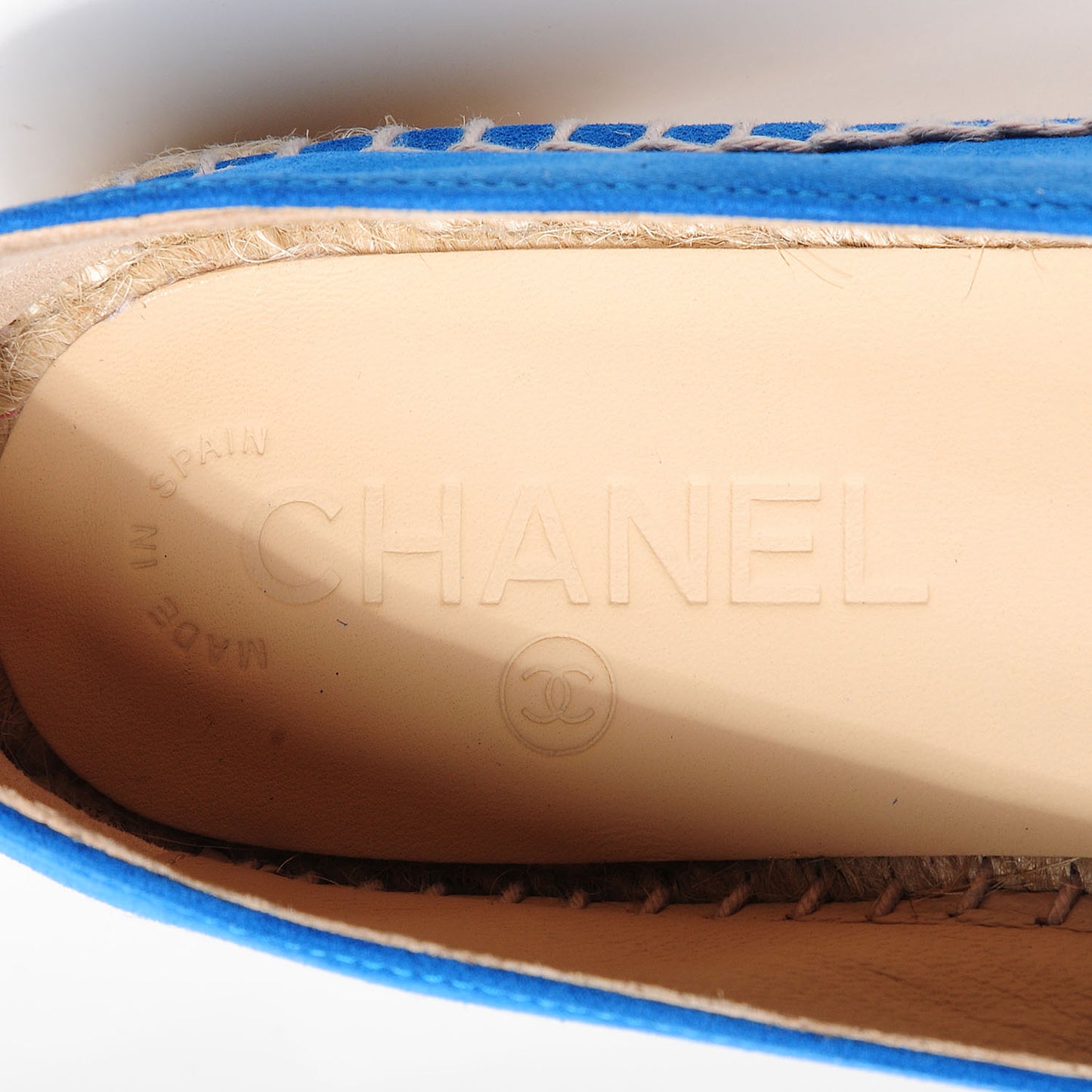 Suede Double Sole Espadrilles Blue 38
