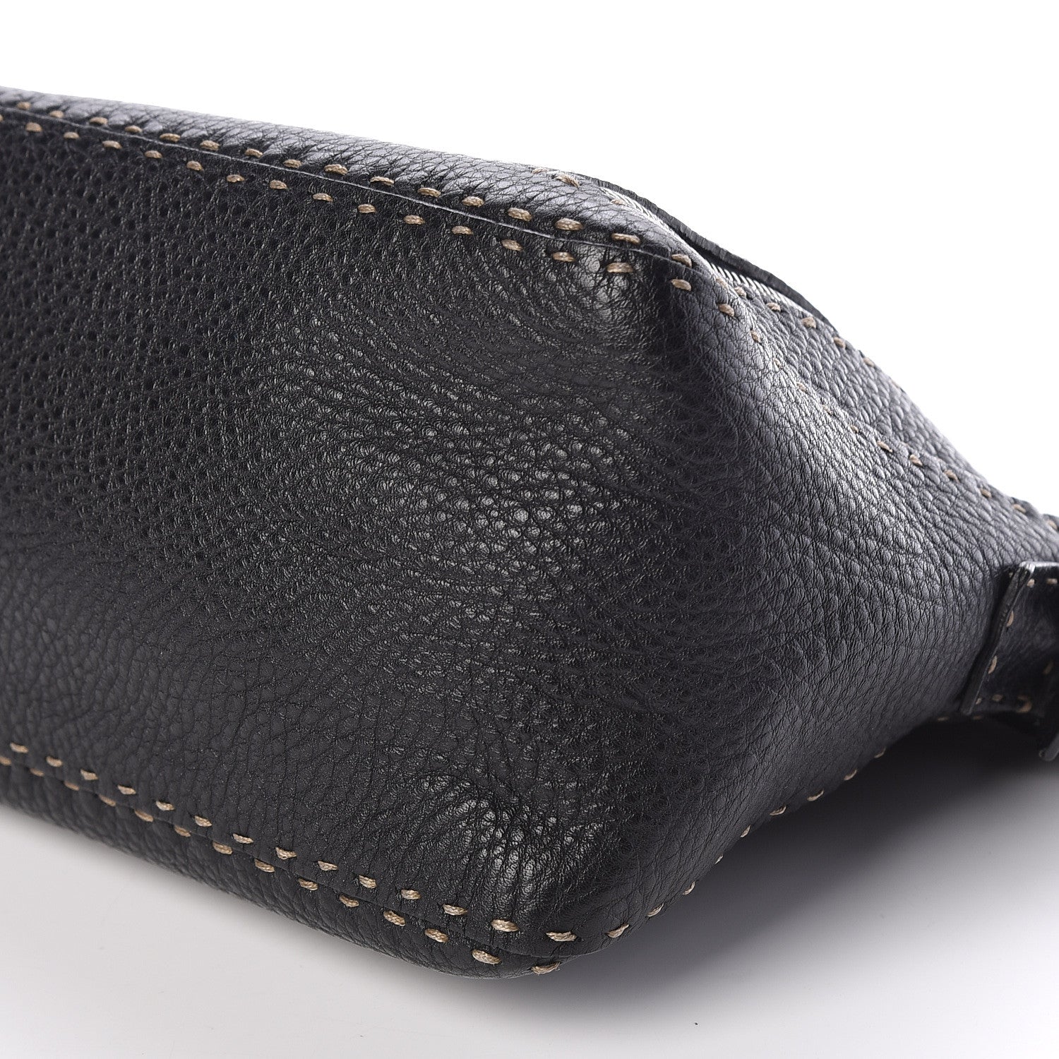 Fendi Calfskin Romano Selleria Chain Shoulder Bag Black 6 of 10