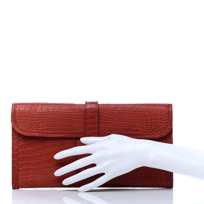 Hermes Matte Niloticus Crocodile Jige Elan 29 Rouge H 2 of 8