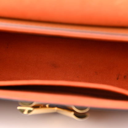 Louis Vuitton Calfskin Catogram Twist Shoulder Bag MM Marron 9 of 15