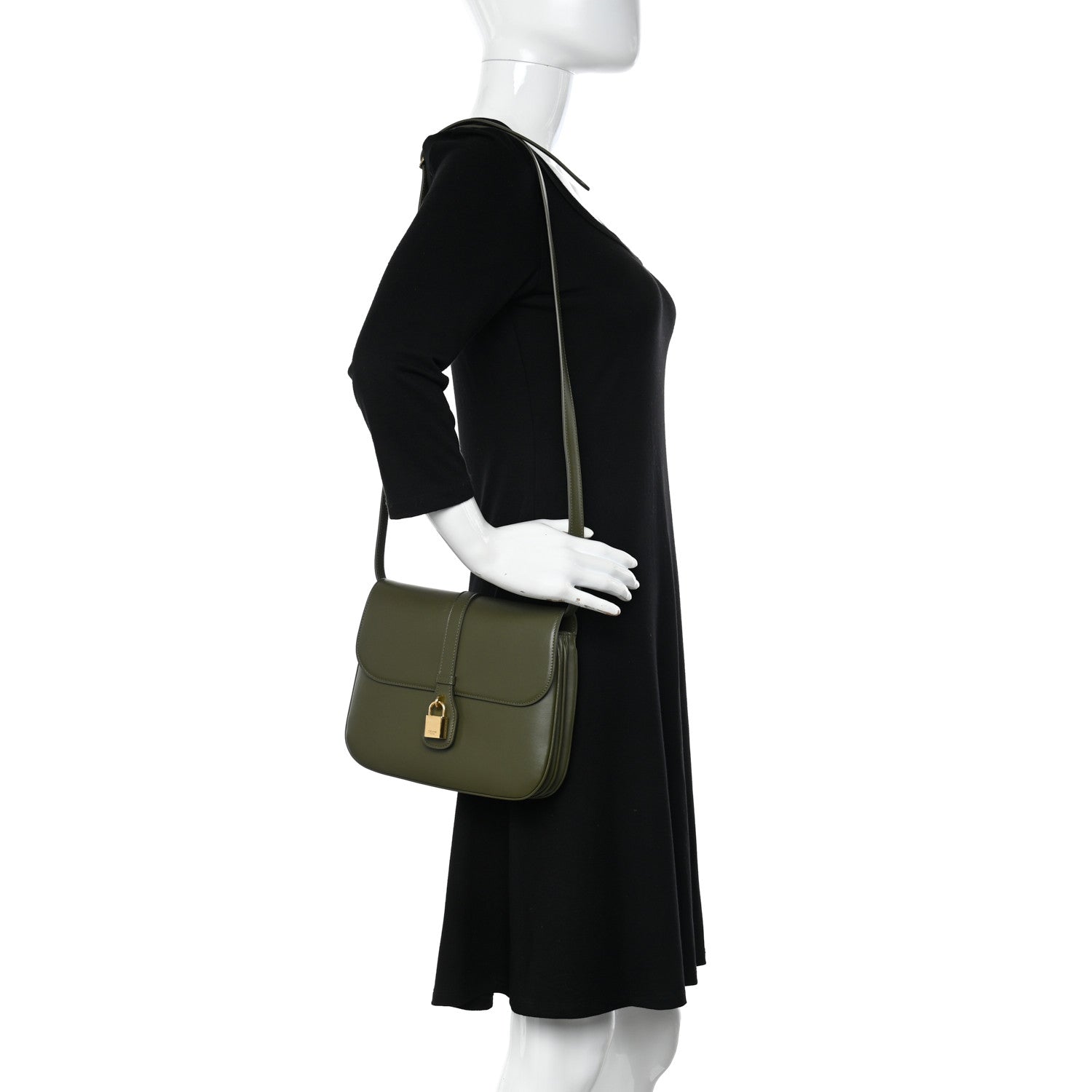 Celine Smooth Calfskin Medium Tabou Dark Olive 2 of 10