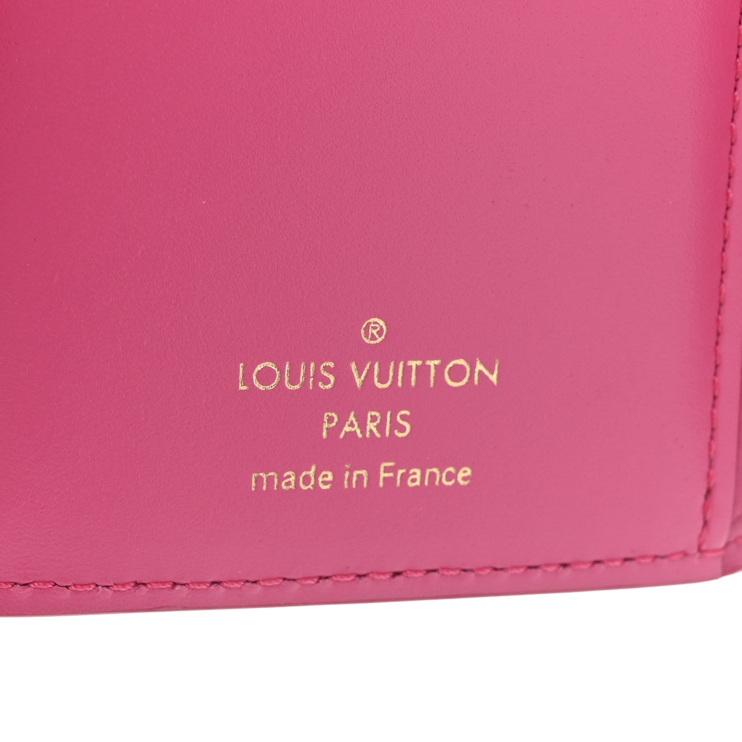 Louis Vuitton Calfskin Nanogram Embossed Victorine Wallet Rose 7 of 9