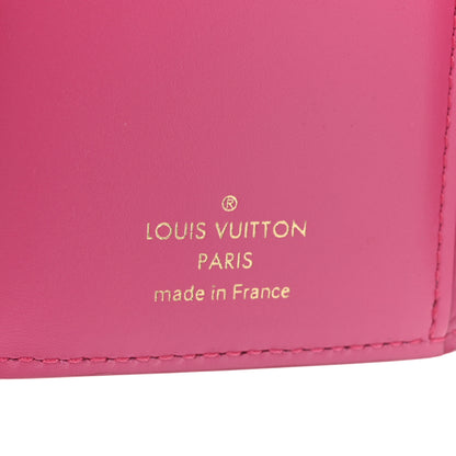 Louis Vuitton Calfskin Nanogram Embossed Victorine Wallet Rose 7 of 9