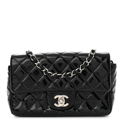 Chanel Patent Calfskin Quilted Mini Rectangular Flap Black 1 of 11