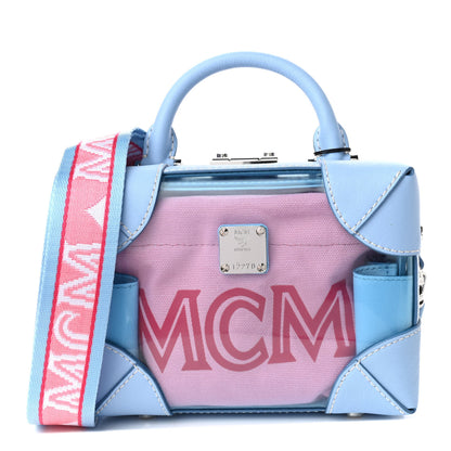 MCM Transparent Small E/W Soft Berlin Crossbody Hologram Blue Bell 1 of 4