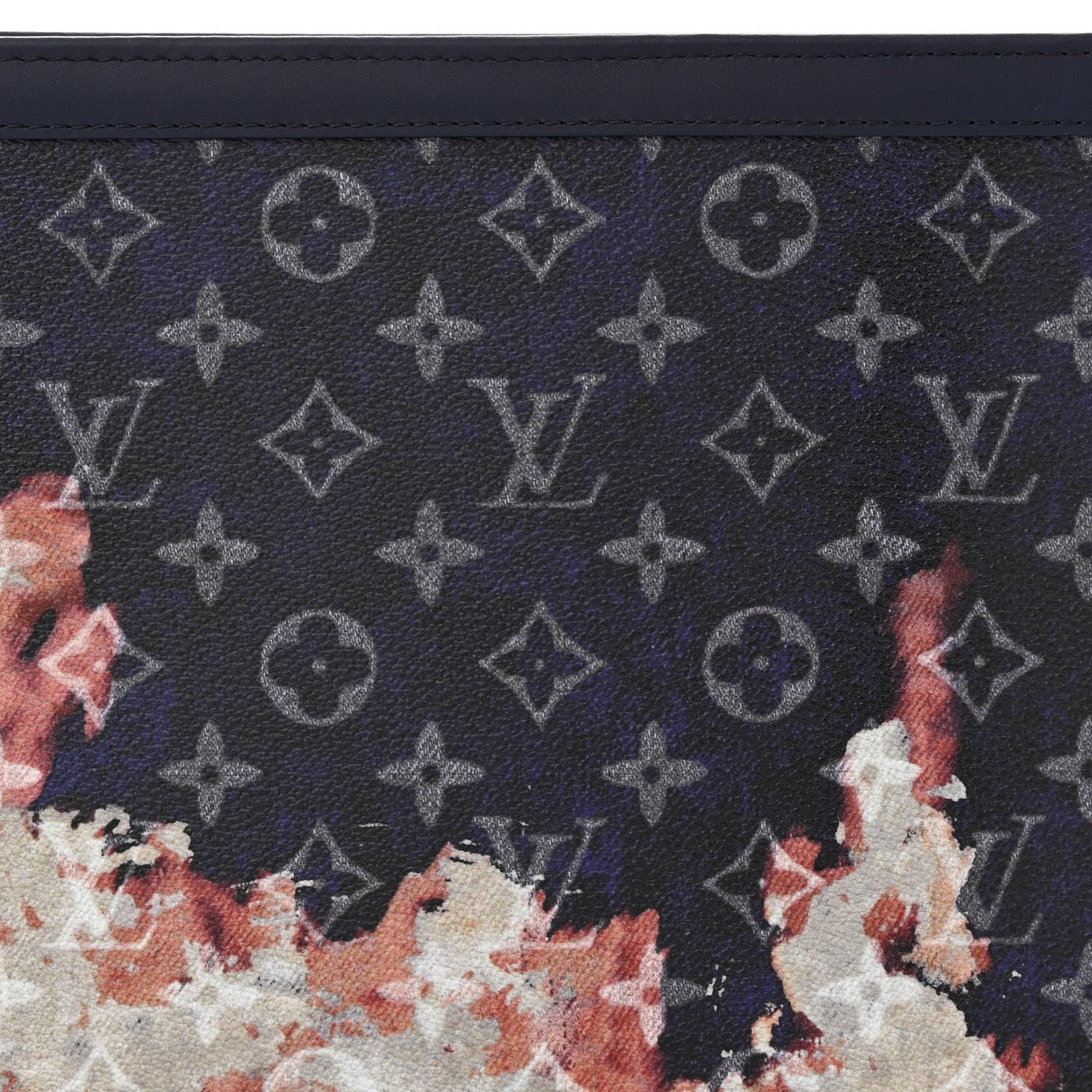 Louis Vuitton Monogram Bleach Pochette Voyage MM Ink Blue 7 of 9