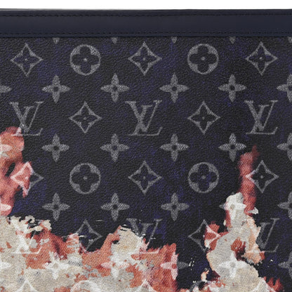 Louis Vuitton Monogram Bleach Pochette Voyage MM Ink Blue 7 of 9