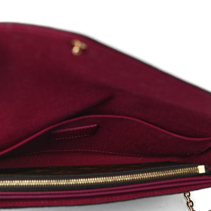 Louis Vuitton Monogram Pochette Felicie Chain Wallet Fuchsia 9 of 10