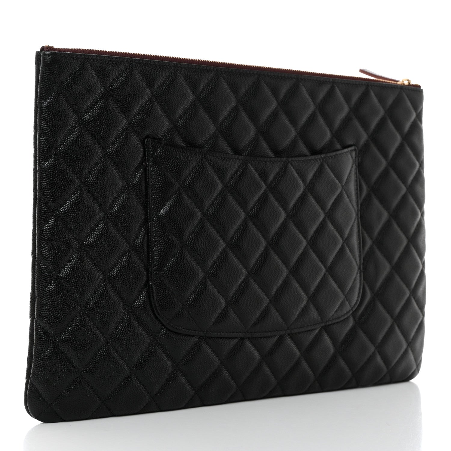 Chanel Caviar Quilted Large Cosmetic Case Black 4 of 8