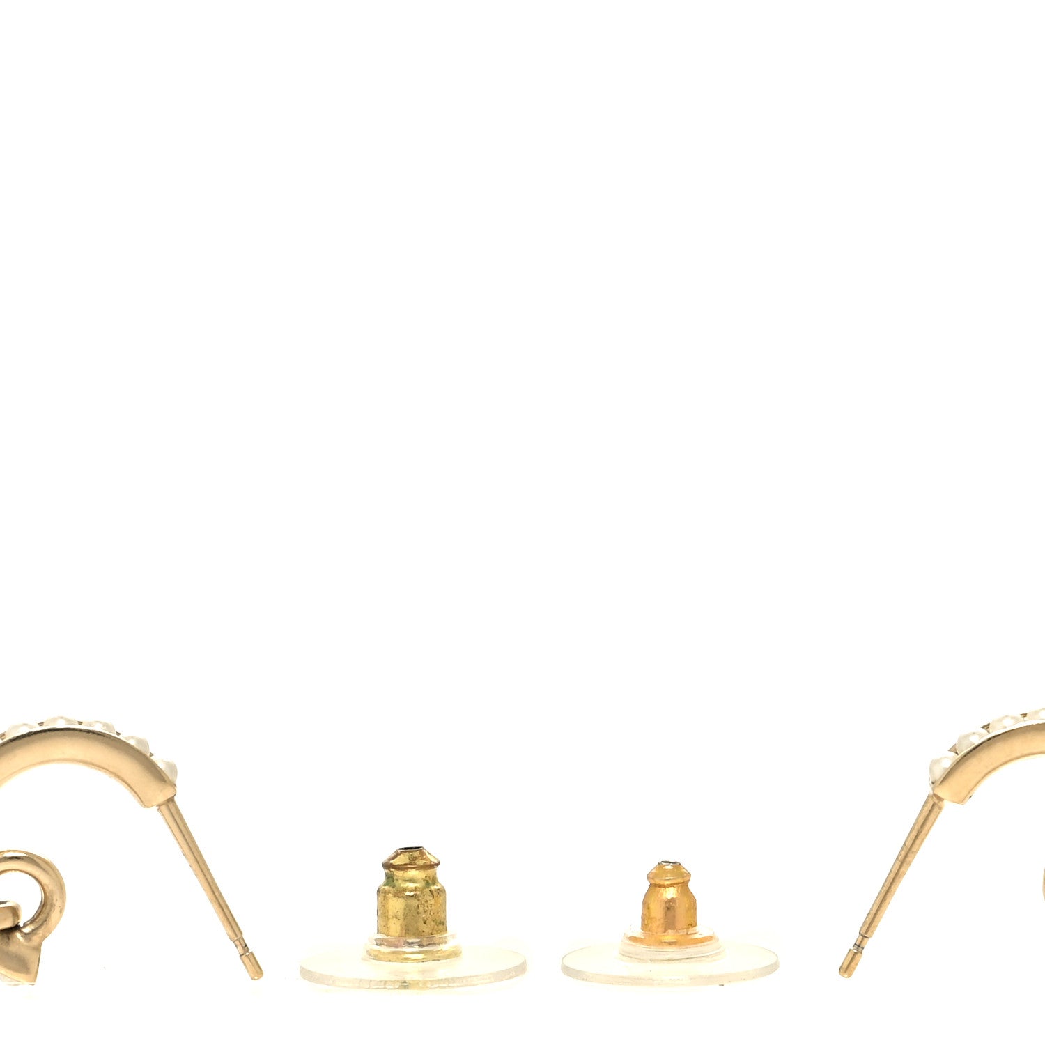 Chanel Pearl CC Hoop Drop Earring Gold 3 of 5