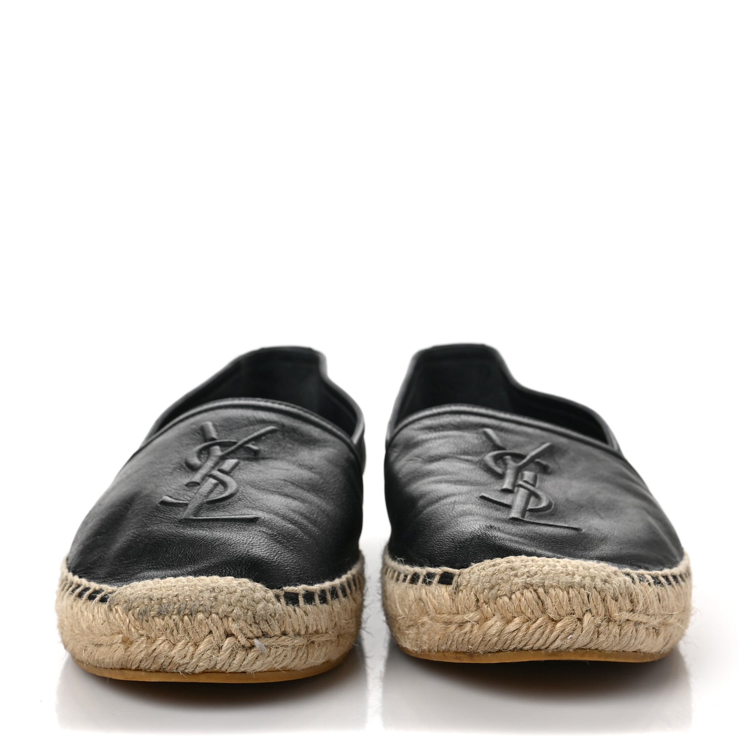 Lambskin Monogram Espadrilles 37.5 Black