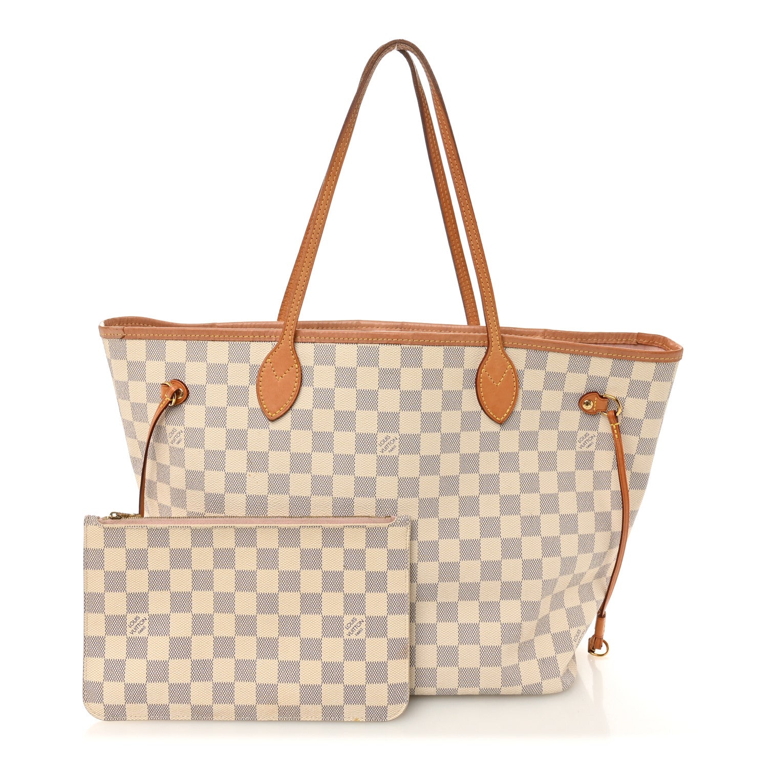 Louis Vuitton Damier Azur Neo Neverfull MM Rose Ballerine 3 of 15