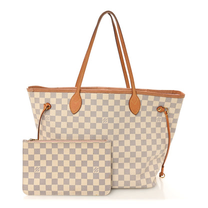 Louis Vuitton Damier Azur Neo Neverfull MM Rose Ballerine 3 of 15