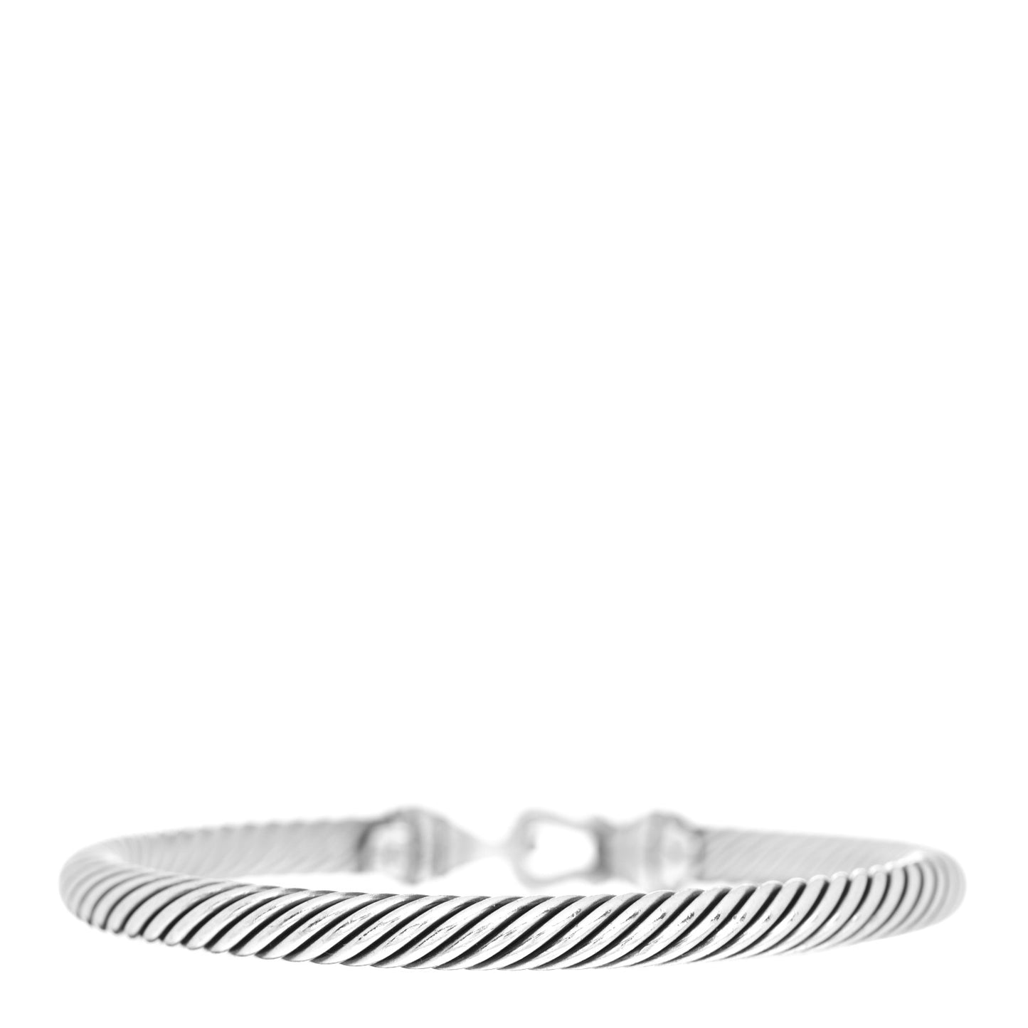 Sterling Silver 18K Yellow Gold 5mm Cable Classic Buckle Bracelet