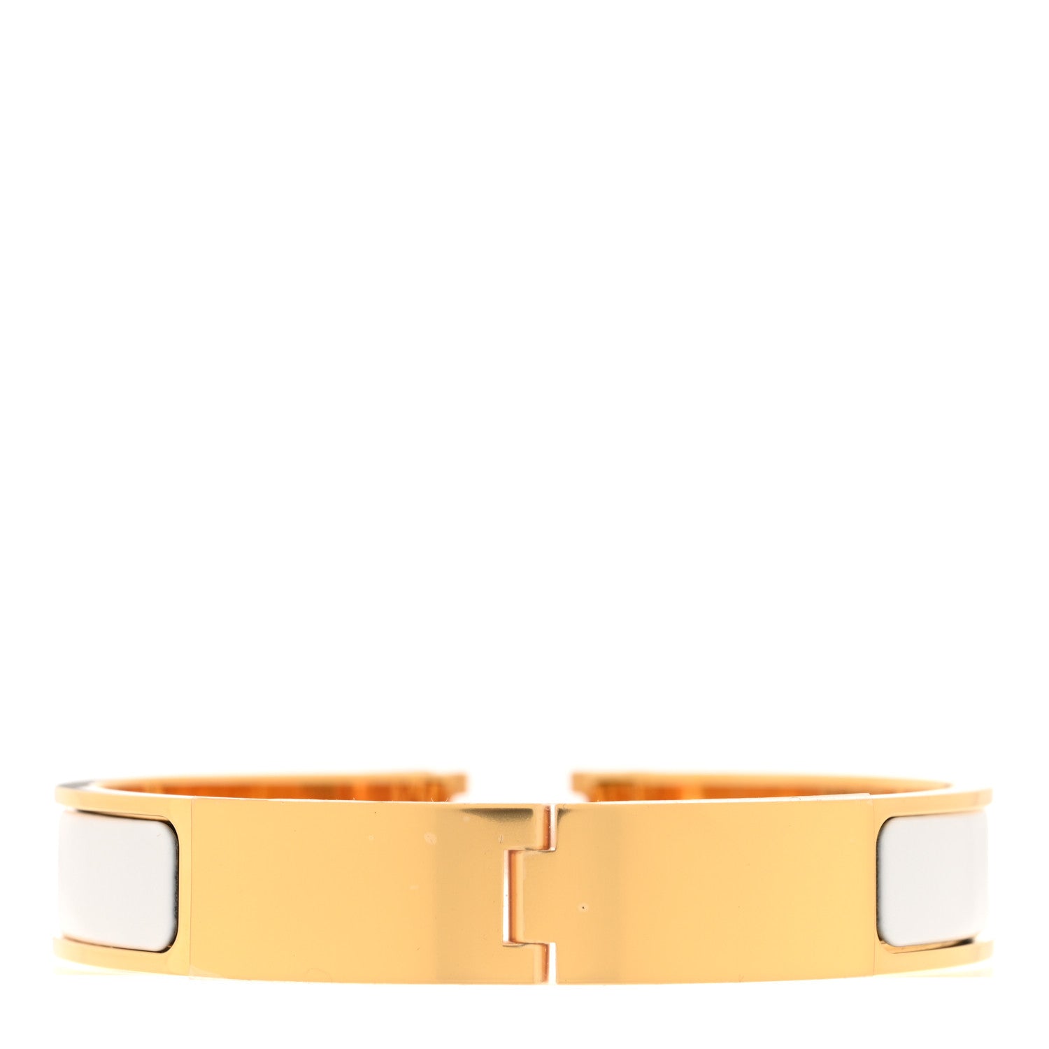 Hermes Enamel Narrow Clic Clac H Bracelet GM White 3 of 5