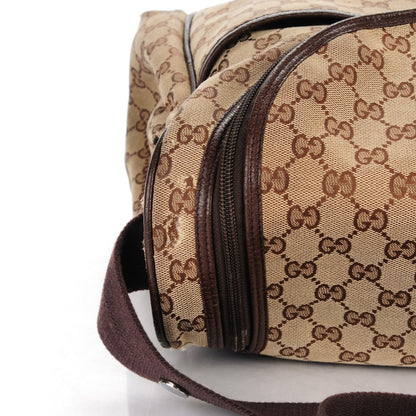 Gucci Monogram Natural Pigskin Large Diaper Bag Beige Ebony Cocoa Dark Chocolate 9 of 13