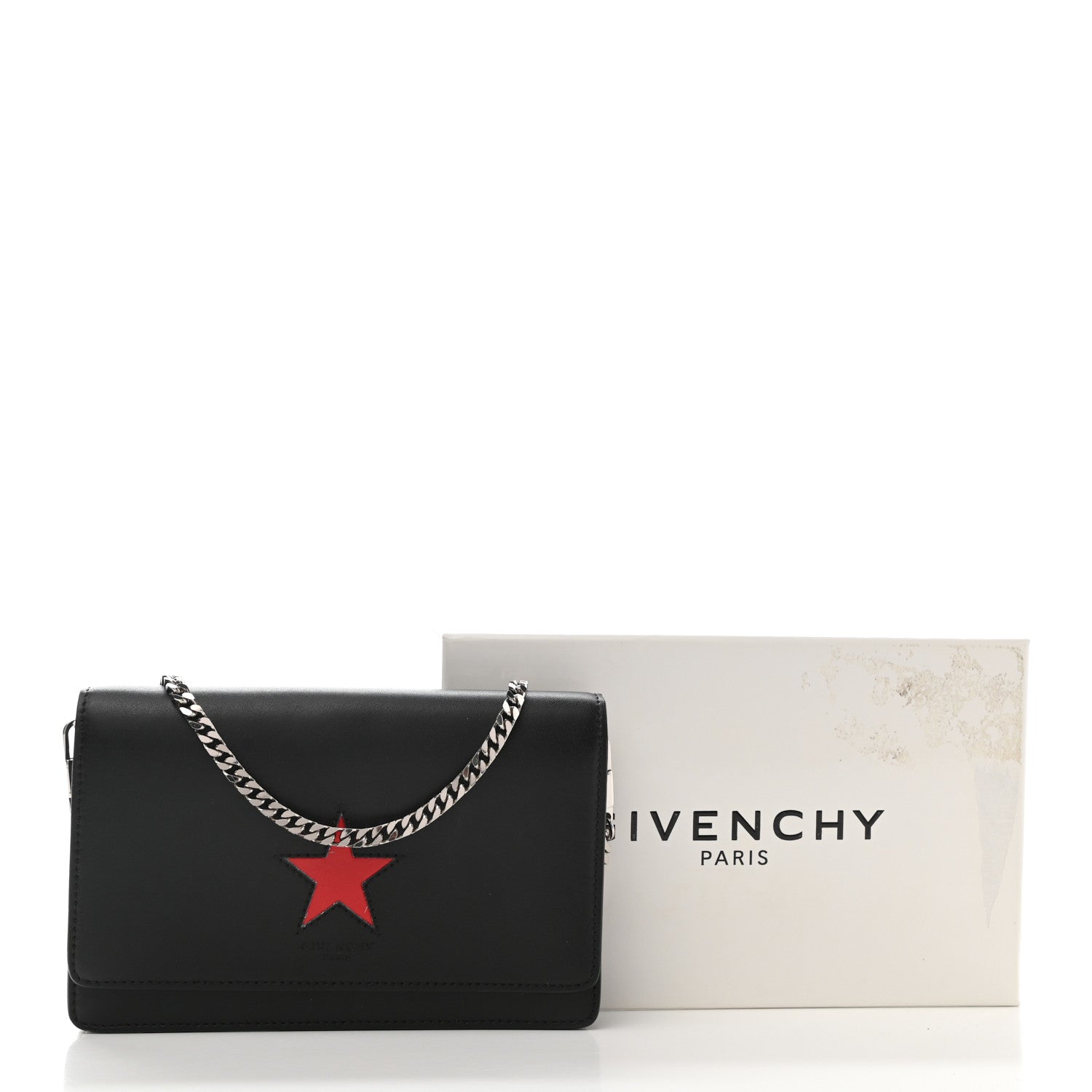 Givenchy Calfskin Star Pandora Chain Wallet Black 11 of 11