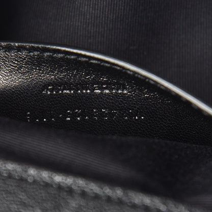 Saint Laurent Sheepskin Tri-Quilt Monogram Medium Soft Envelope Bag Black 7 of 13