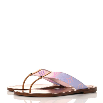 Louis Vuitton Monogram Sunny Flat Thong Sandals 36 Rose Clair Pink 3 of 8