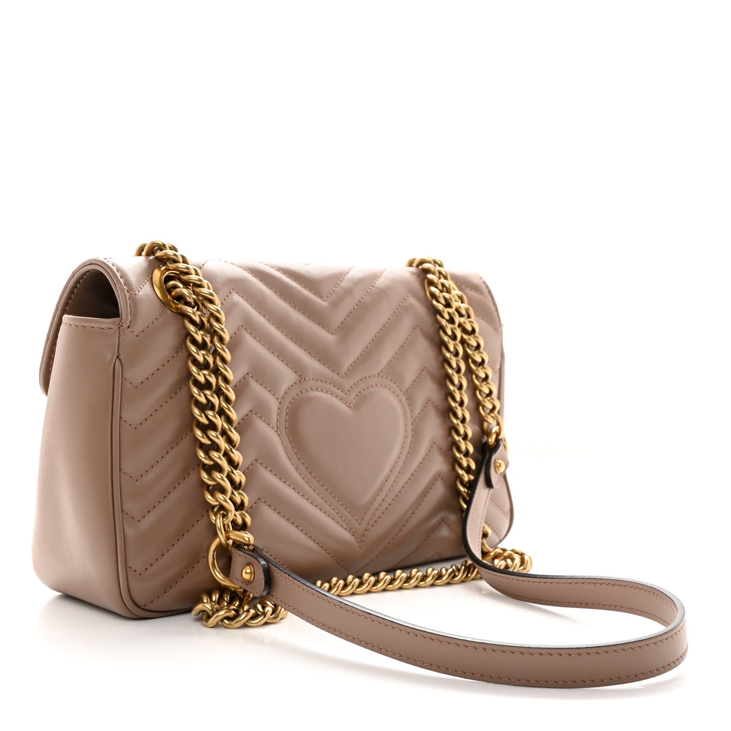 Gucci Calfskin Matelasse Small GG Marmont Shoulder Bag Porcelain Rose 3 of 10