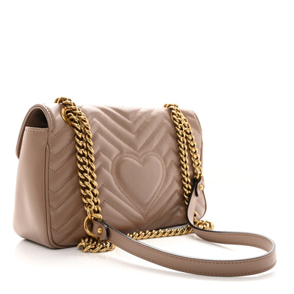 Gucci Calfskin Matelasse Small GG Marmont Shoulder Bag Porcelain Rose 3 of 10
