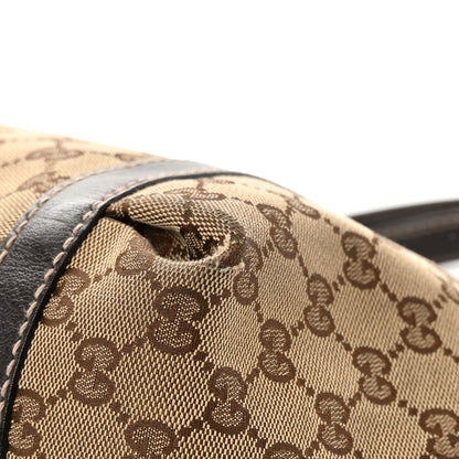 Gucci Monogram Medium New Ladies Web Tote Dark Brown 11 of 17