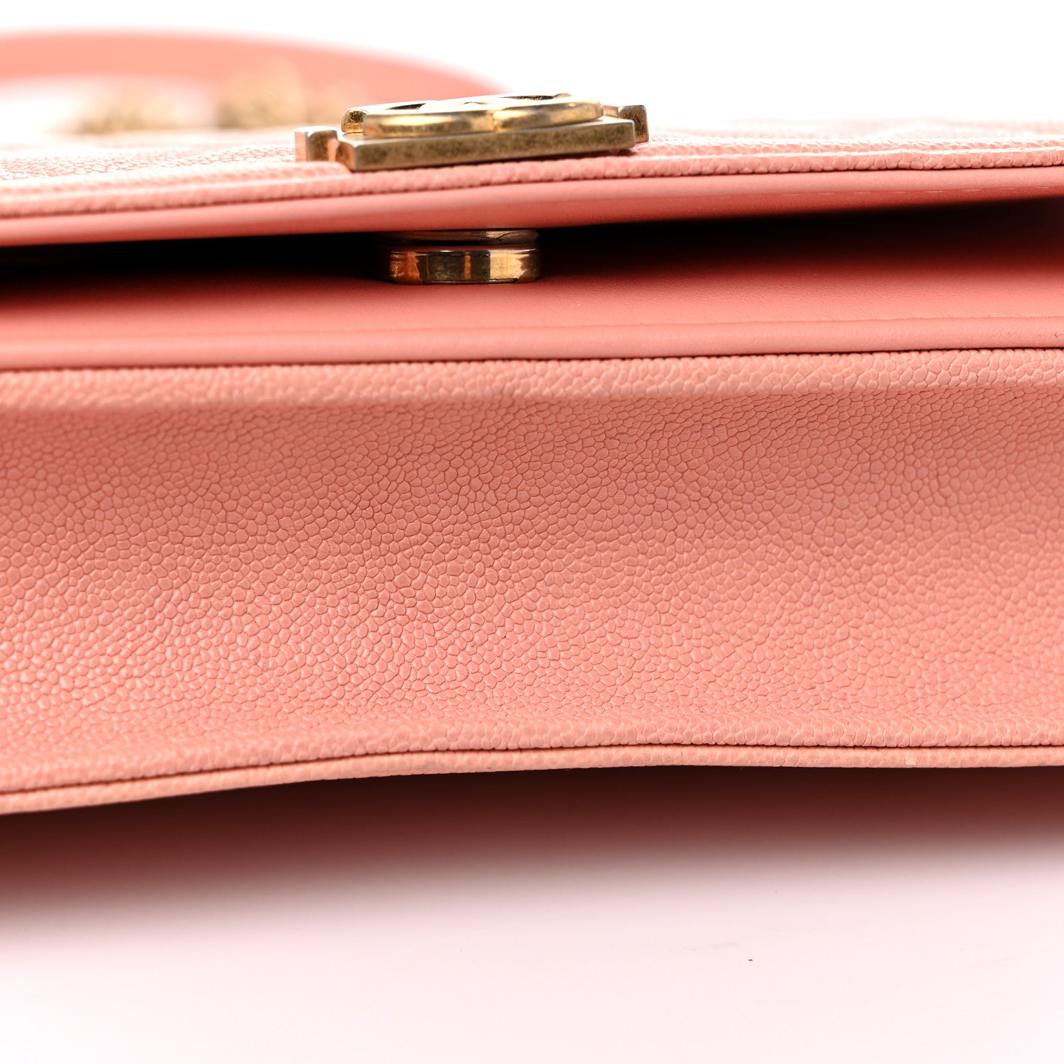 Chanel Caviar Quilted Boy Wallet On Chain WOC Pink 12 of 12