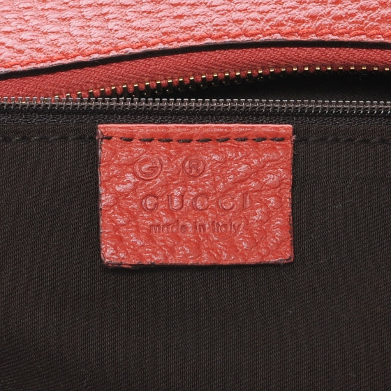 Leather Bamboo Ring Hobo Red