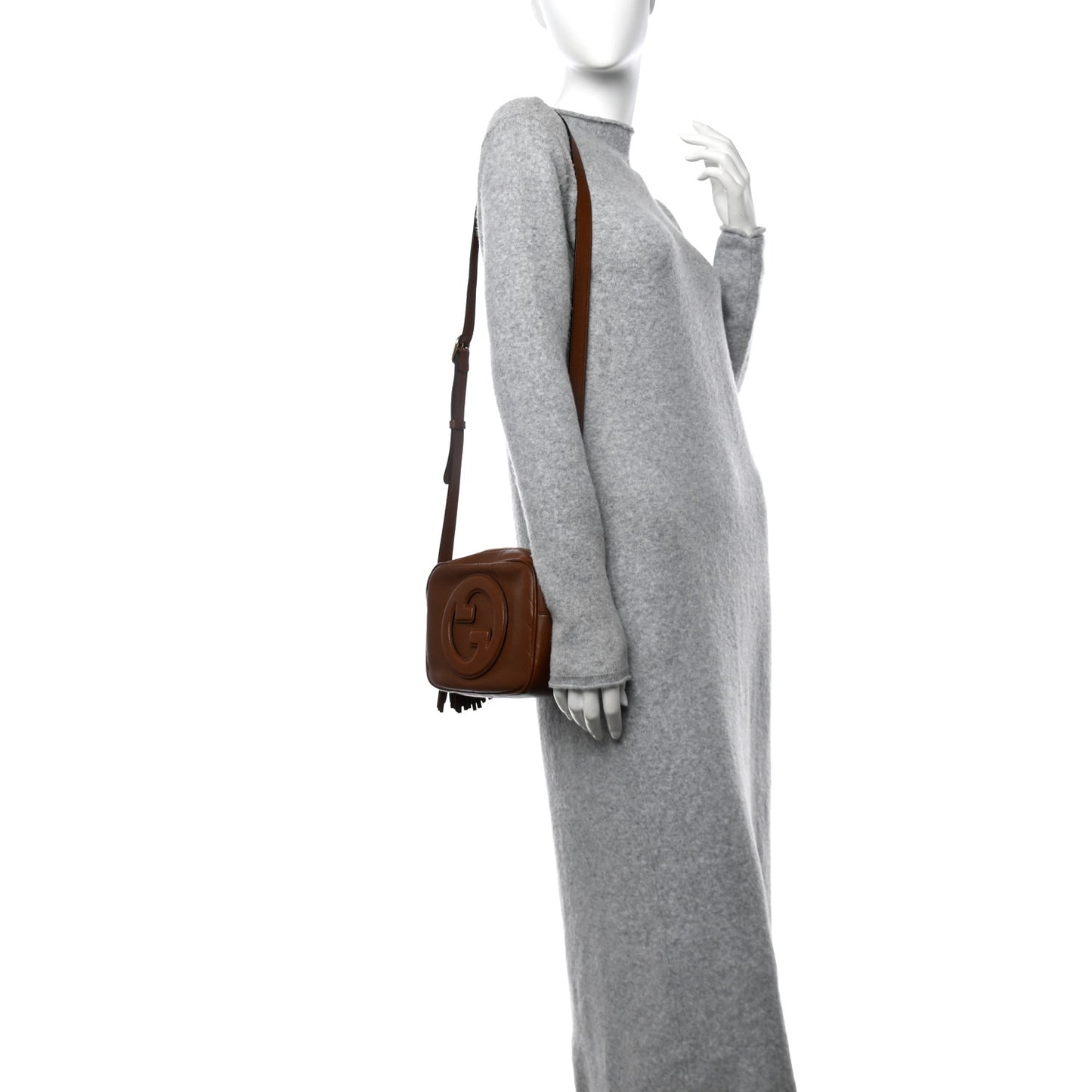 Sakai Be Green Calfskin Diagonal Stitched Small Blondie Shoulder Bag Cuir