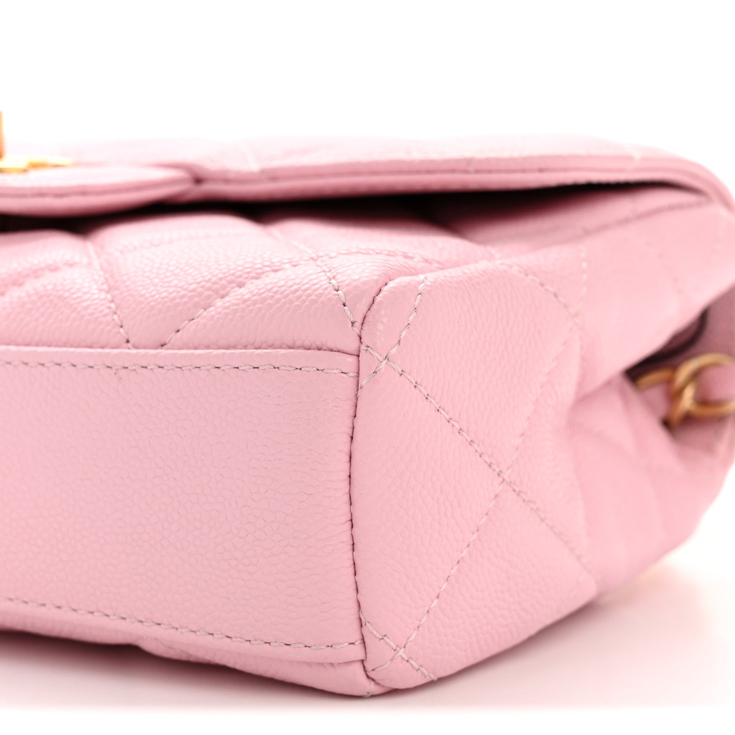 Caviar Quilted Mini Flap Light Pink