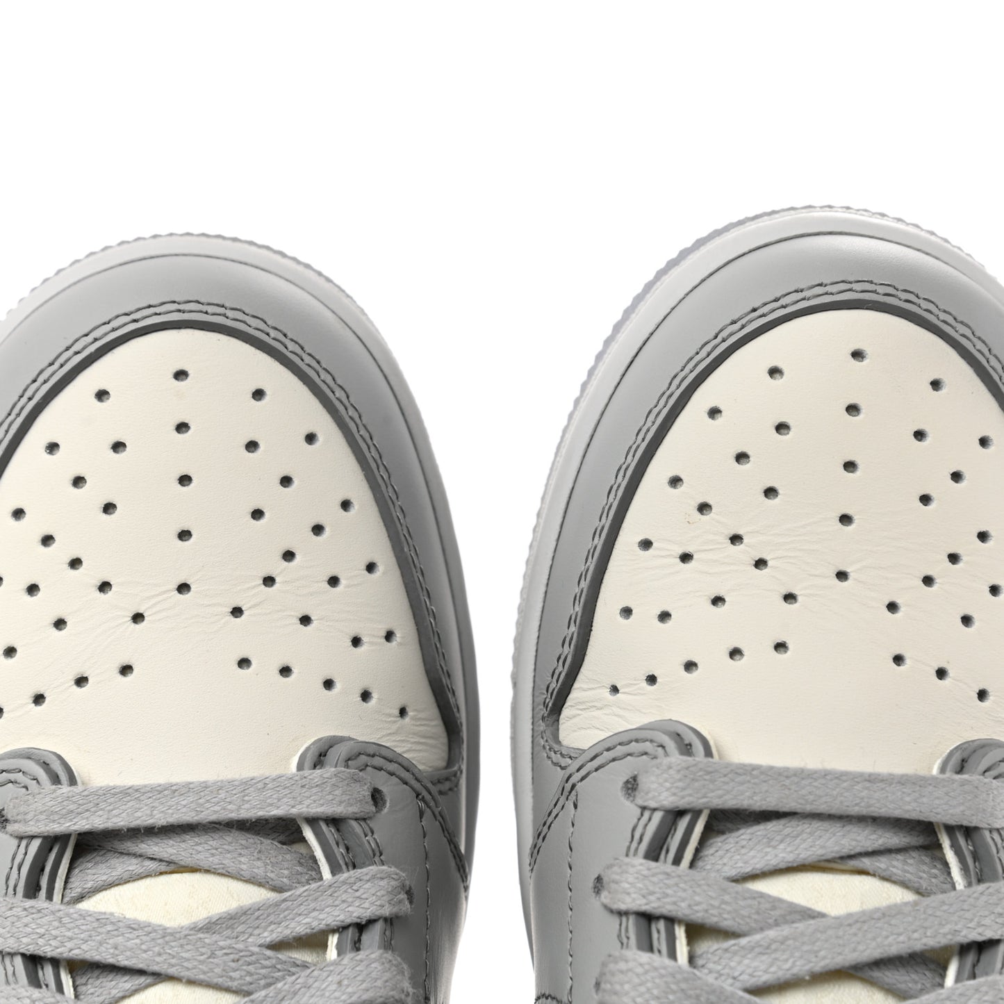 X NIKE AIR JORDAN Calfskin Mens Oblique Low Sneakers 39 Beige White