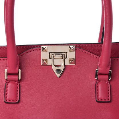 Valentino Garavani Vitello Rockstud Double Handle Tote Cyclamin 7 of 11