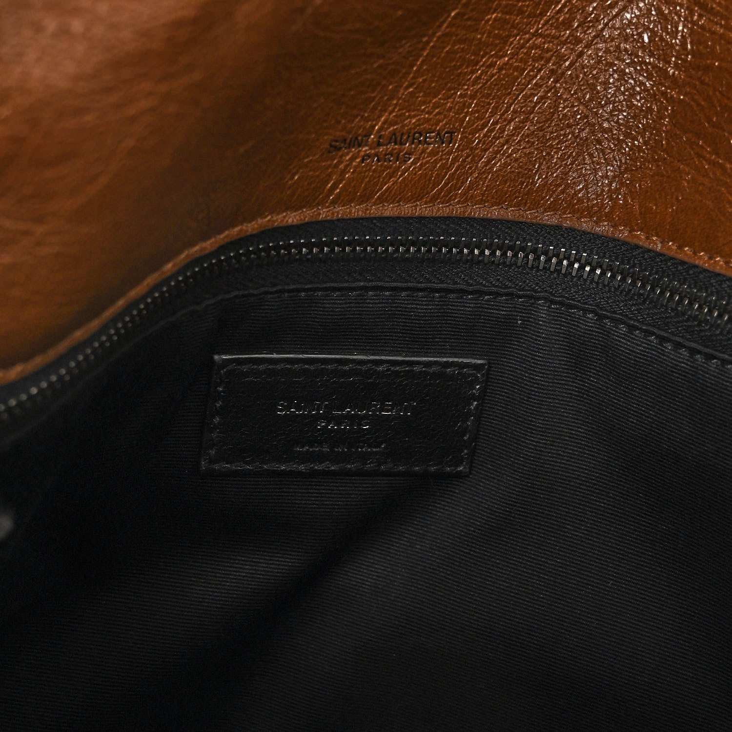 Saint Laurent Crinkled Calfskin Matelasse Monogram Medium Niki Chain Satchel Tan Brown 6 of 10