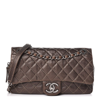 Chanel Iridescent Caviar Quilted Small Chic Flap Brown 1 of 10