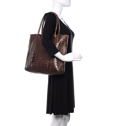 Nancy Gonzalez Crocodile Tote Brown 2 of 12