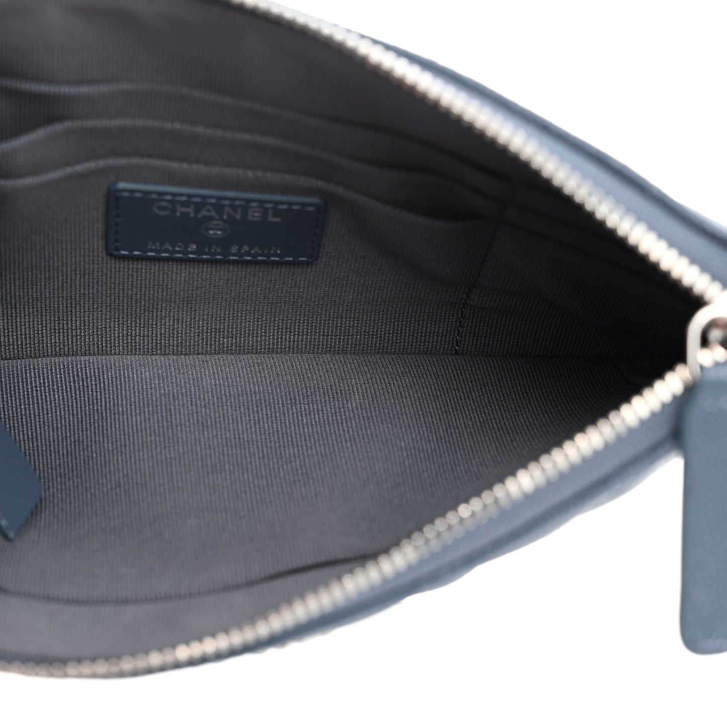 Caviar Quilted Coco Candy Small Cosmetic Case Blue