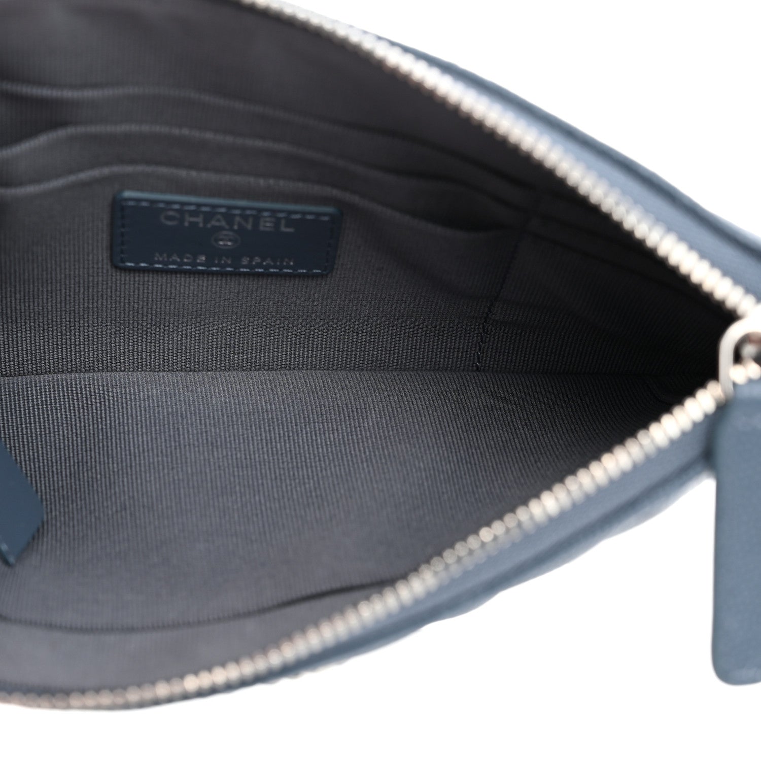 Chanel Caviar Quilted Coco Candy Small Cosmetic Case Blue 5 of 7