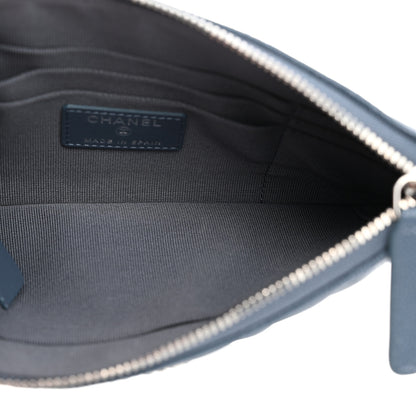 Chanel Caviar Quilted Coco Candy Small Cosmetic Case Blue 5 of 7