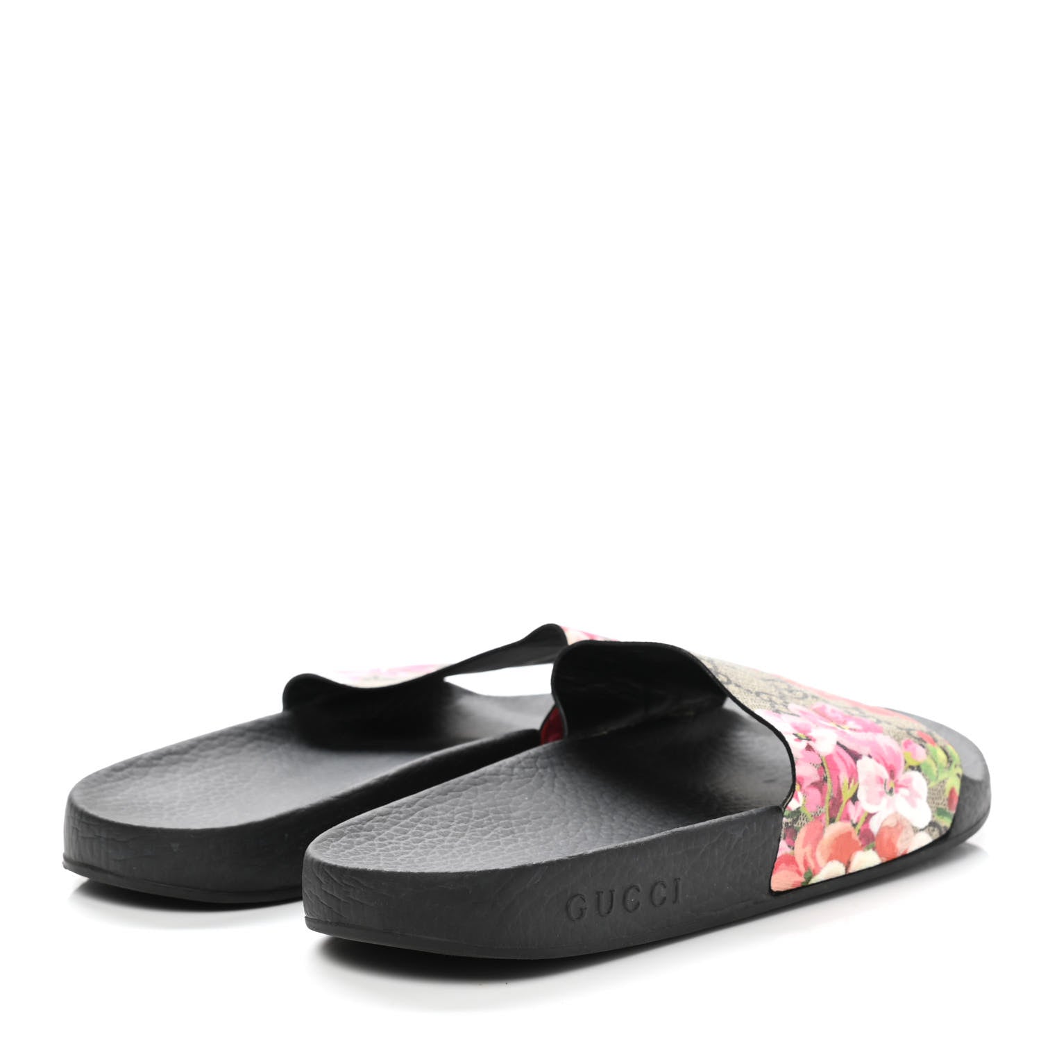 Gucci GG Supreme Monogram Blooms Slide Sandals 38 Beige Multicolor 4 of 9