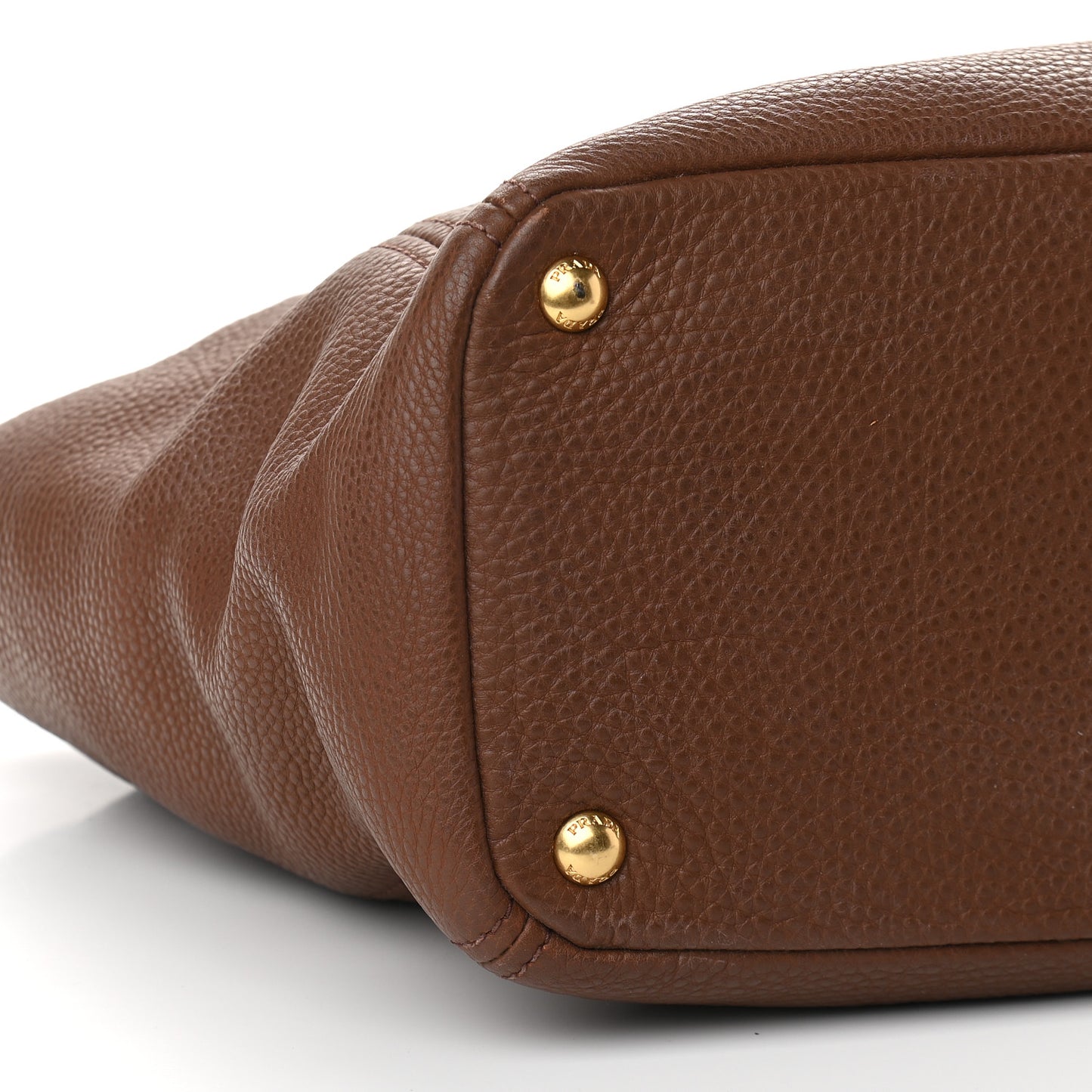 Vitello Daino Double Pocket Shoulder Bag Bruciato