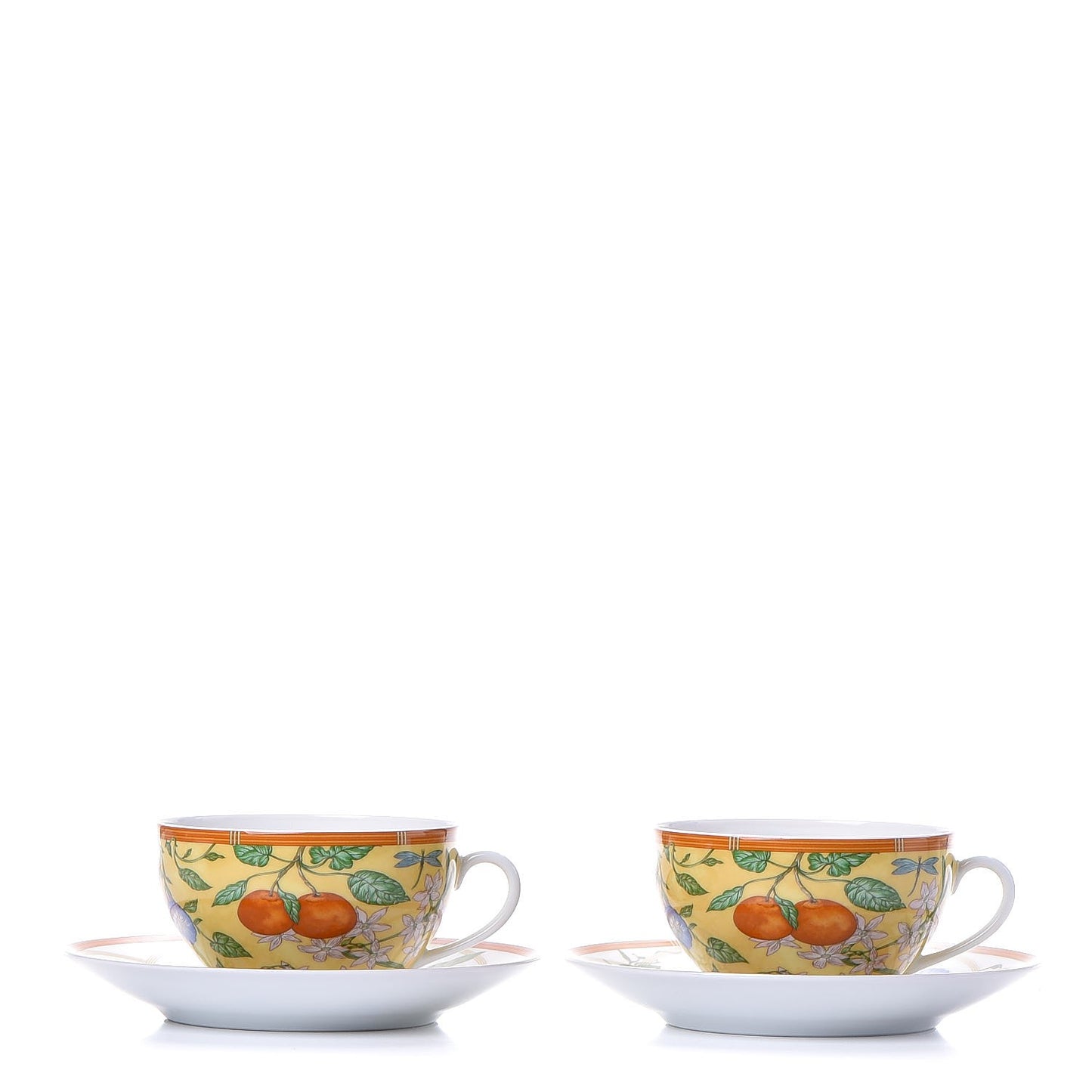 Porcelain La Siesta Breakfast Cup And Saucer Set Of 2