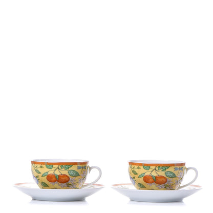 Hermes Porcelain La Siesta Breakfast Cup And Saucer Set Of 2 1 of 11