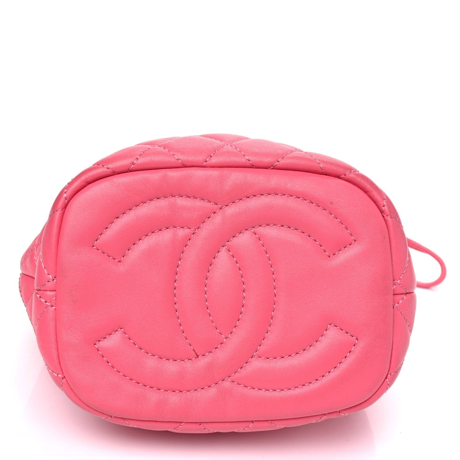Chanel Lambskin Quilted CC Chain Bucket Bag Pink 5 of 5