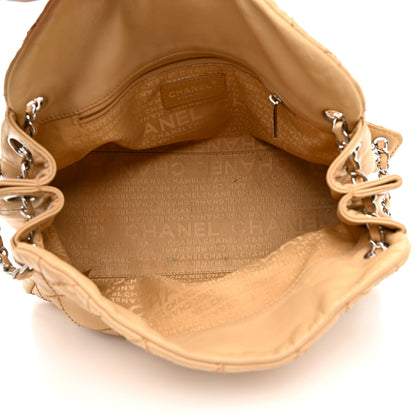 Chanel Lambskin Stitched Accordion Tote Beige 5 of 17