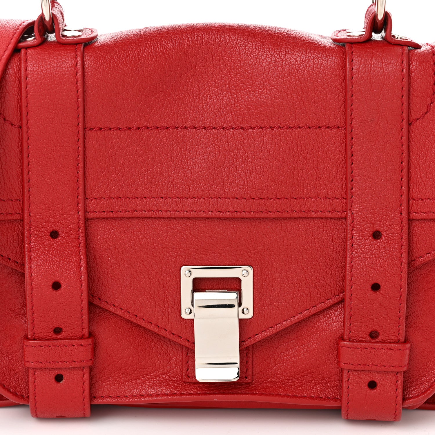 Proenza Schouler Lambskin Tiny PS1 Satchel Red 8 of 11