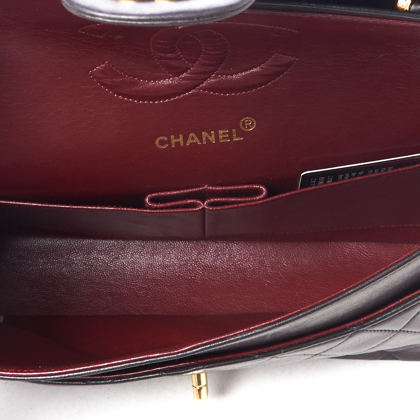 Chanel Lambskin Quilted Medium Double Flap Black 8 of 10