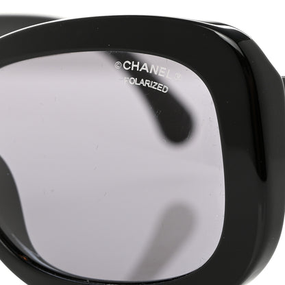 Chanel Acetate Polarized CC Sunglasses 5468-B-A Black 5 of 9